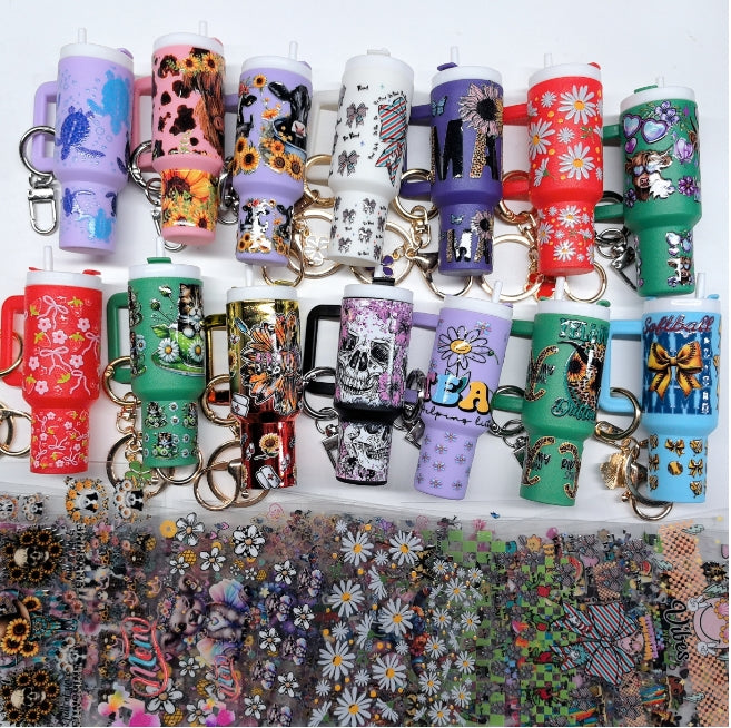 Wholesale Random 20pcs 50pcs 100pcs Cartoon Pattern Mini Travel  Cup Sticker